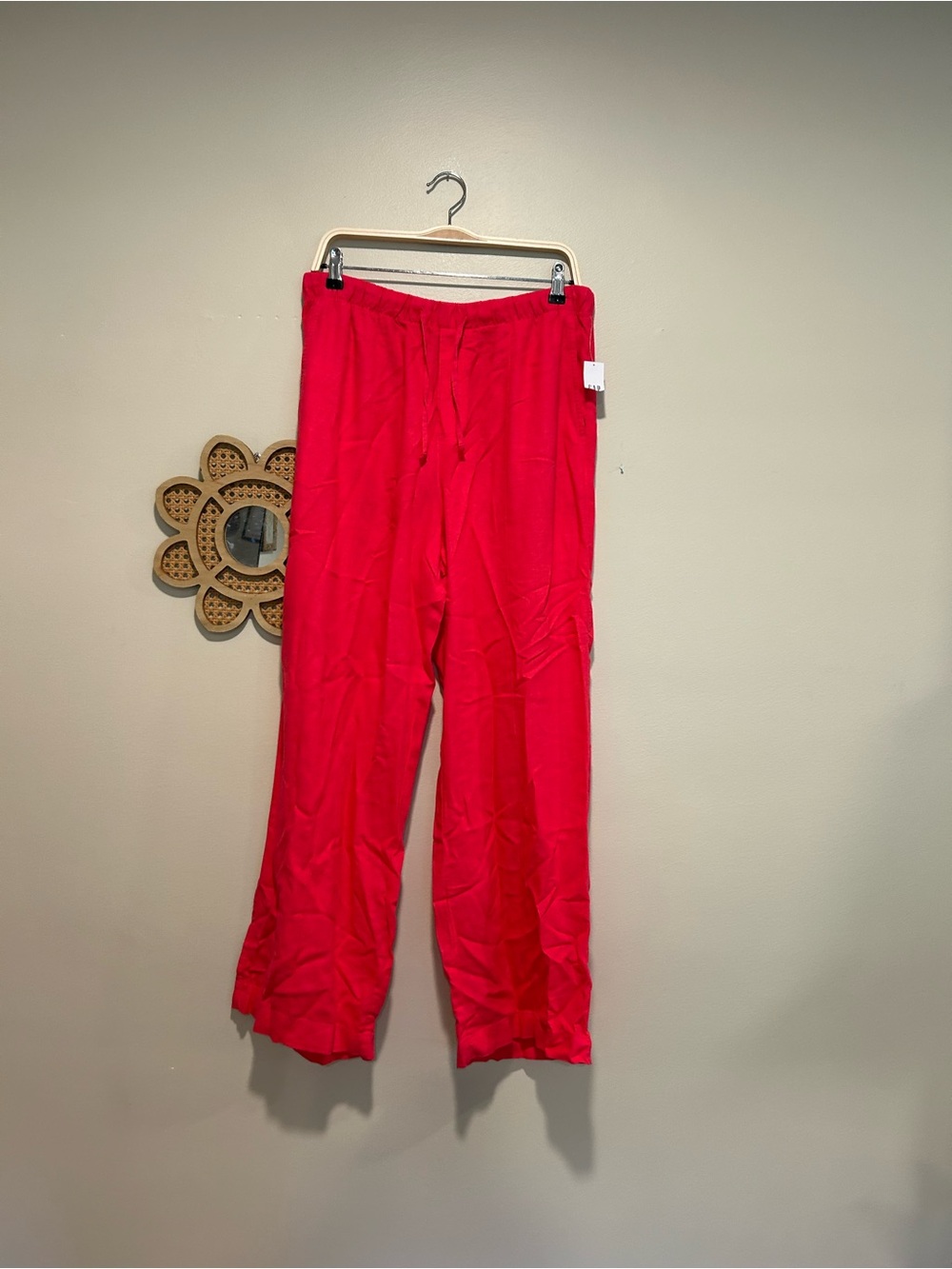 Gap hot pink linen blend pants
